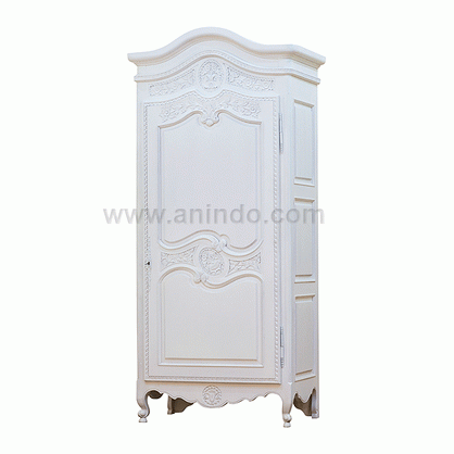 Bonnet Top Armoire White