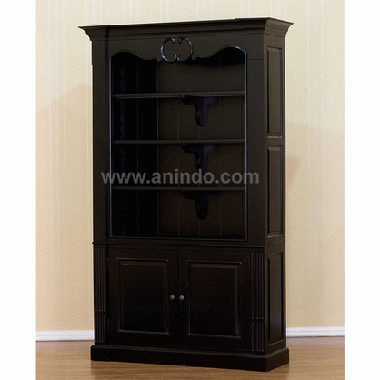 Bookcase 2 Doors Mahogany