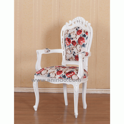 White Arm Dining Chair