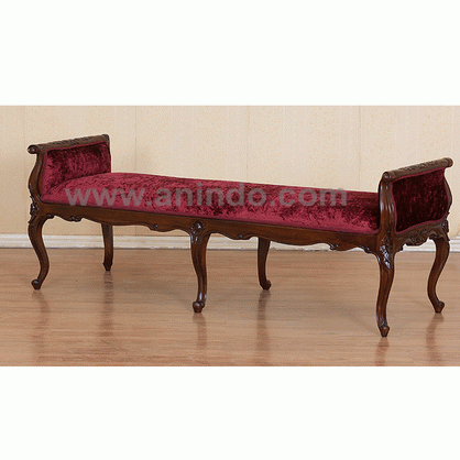 Carved Arm Bench