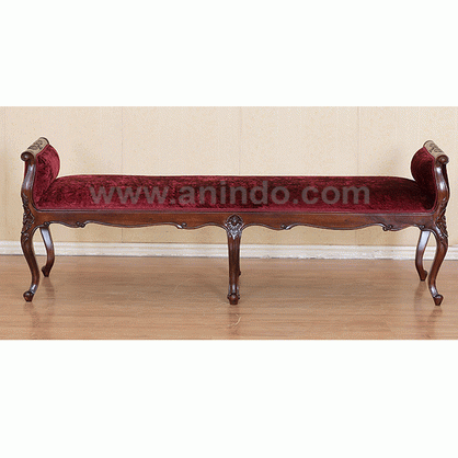 Carved Arm Bench