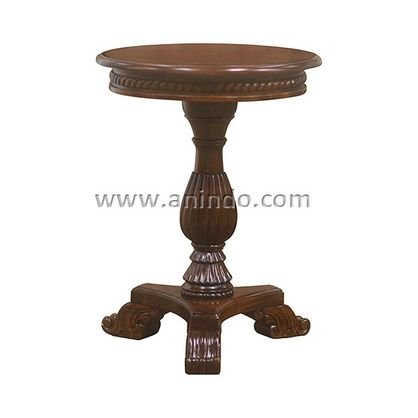French Round Table Carved