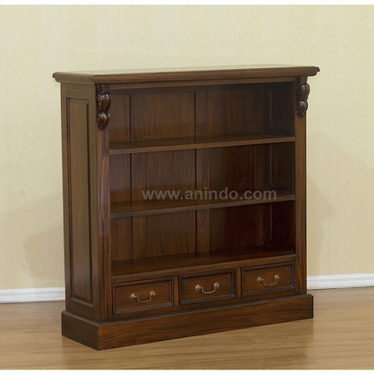 Bookcase 3 Drawers With Shelves