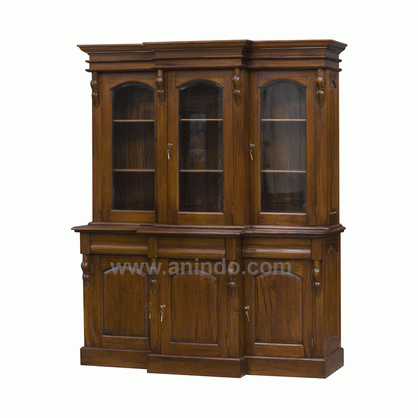 Victorian 6 Doors Display Cabinet