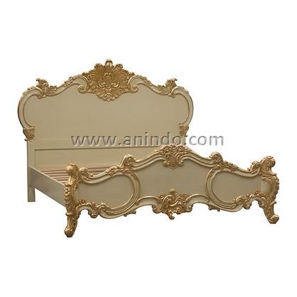 French Carved Bed Mahogany