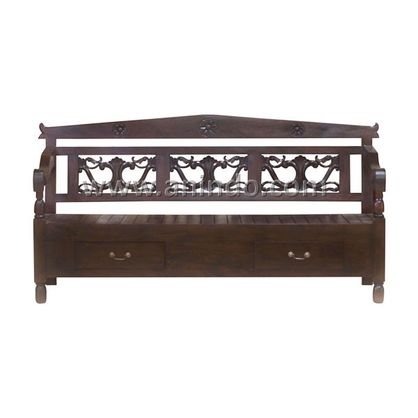 Java Bench Mahogany Wood